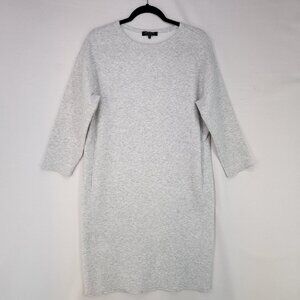 Lafayette 148 New York Sweater Dress Size P Midi Women’s Stretch Gray Pockets